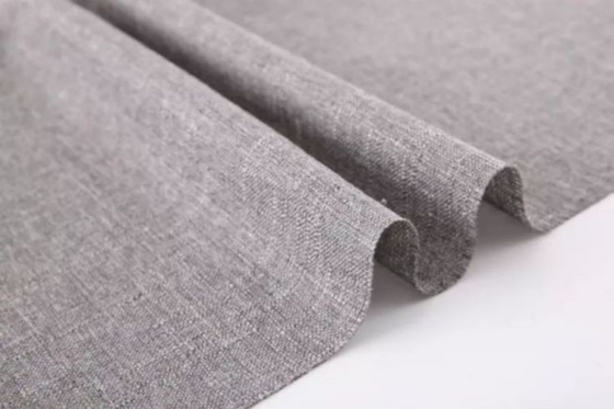 Plain Style Polyester Linen Polyester Fabric For Sofa