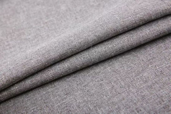 Plain Style Polyester Linen Polyester Fabric For Sofa