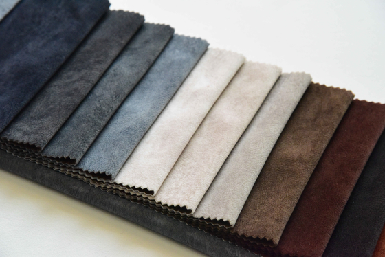 Knitted Synthetic Leather Suede Faux Fur Fabrics 100% Polyester