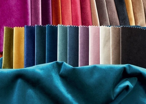 Plain Solid Velvet Sofa Curtain Fabric Dyeing Silk Velvet Fabric 330gsm