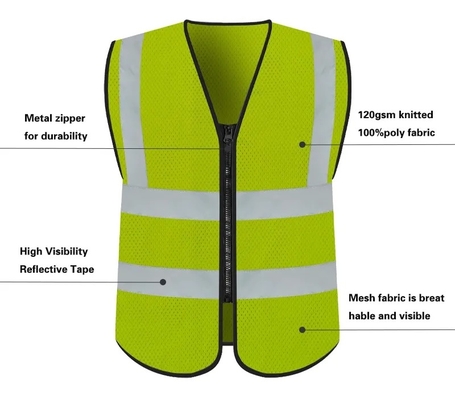 Reflective High Vis Pink Safty Vest CE Printed Cotton Motorcycle Running Riding Tribe Mesh