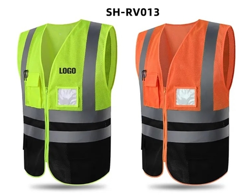 Knitted Fabric Construction Custom Safety Vest High Visibility Jacket Clothing Reflectiv