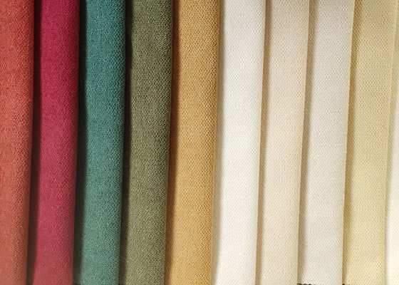 SGS Plain Sofa Fabric 215gsm Polyester Chenille Upholstery Fabric