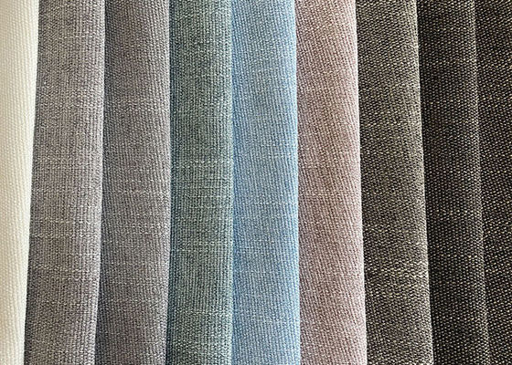 Woven Linen Plain Fabric Furniture Cover Polyester Upholstery Fabric