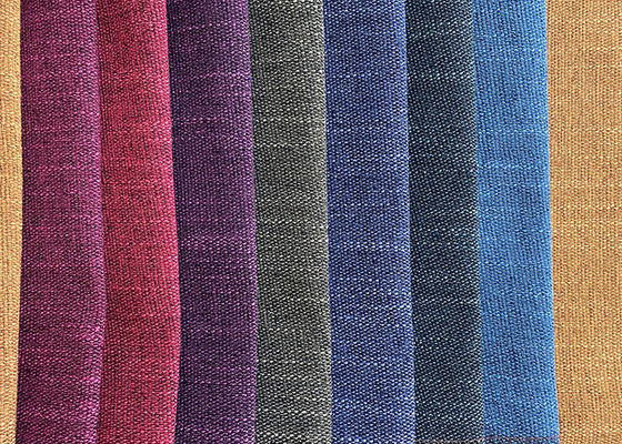 Brushed Linen Sofa Fabric Faux Slub Effect Home Textile
