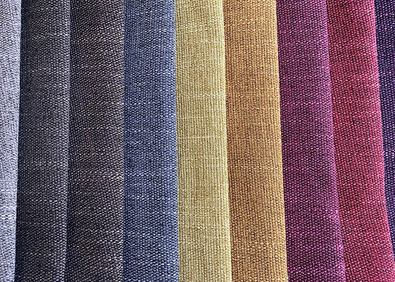 Brushed Linen Sofa Fabric Faux Slub Effect Home Textile