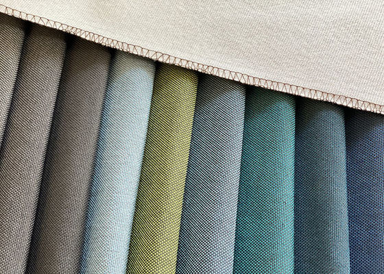 320gsm Linen Sofa Fabric Plain Dyed Moisture Wicking