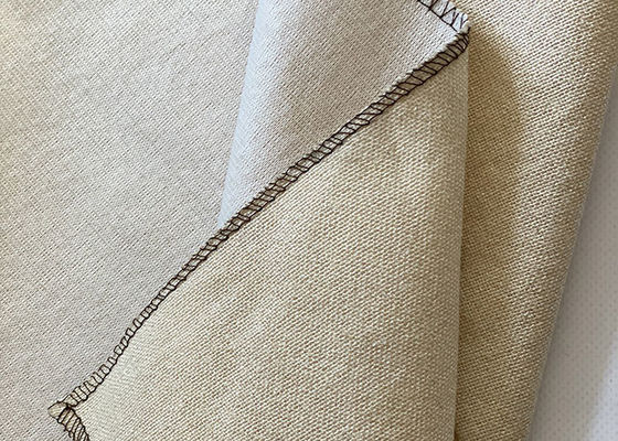 290gsm Upholstery Sofa Fabric , Plain Cotton Linen Fabric Furnishing Curtain Carpet