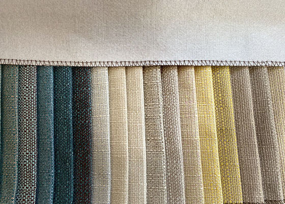 Woven Sofa Upholstery Fabrics , 145cm Linen Furniture Fabric