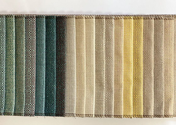 Beige Upholstery Sofa Fabric Linen Look Shrink Resistant