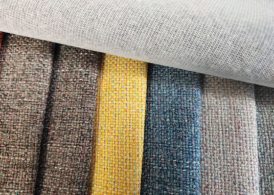 100% Polyester Upholstery Sofa Fabric Linen Plain Dyed Fabric