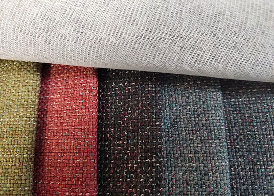 100% Polyester Upholstery Sofa Fabric Linen Plain Dyed Fabric