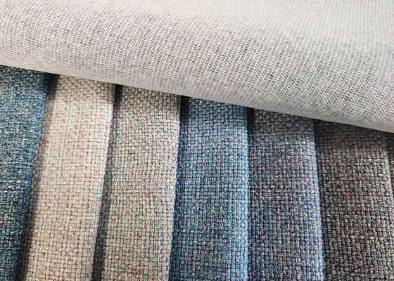 100% Polyester Upholstery Sofa Fabric Linen Plain Dyed Fabric