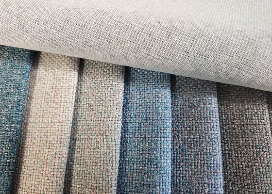 100% Polyester Upholstery Sofa Fabric Linen Plain Dyed Fabric