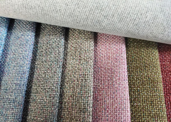 100% Polyester Upholstery Sofa Fabric Linen Plain Dyed Fabric