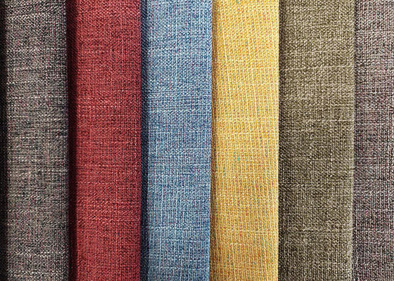 Woven Upholstery Sofa Fabric 260gsm Yarn Dyed 80% Polyester