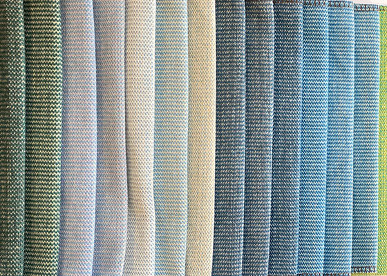 375gsm Yarn Dyed Linen Fabric , Plain Polyester Chenille Upholstery Fabric