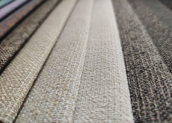 Woven Linen Velvet Upholstery Fabric 345gsm Flame Retardant