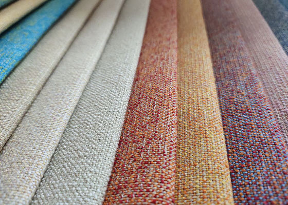 Woven Linen Velvet Upholstery Fabric 345gsm Flame Retardant