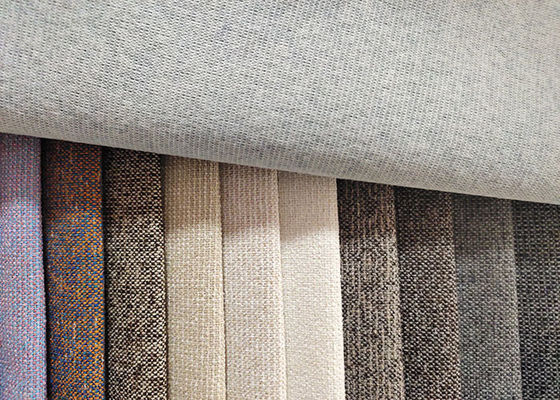 100% Polyester Upholstery Sofa Fabric Soft Plain Yarn Dyed Woven Fabric