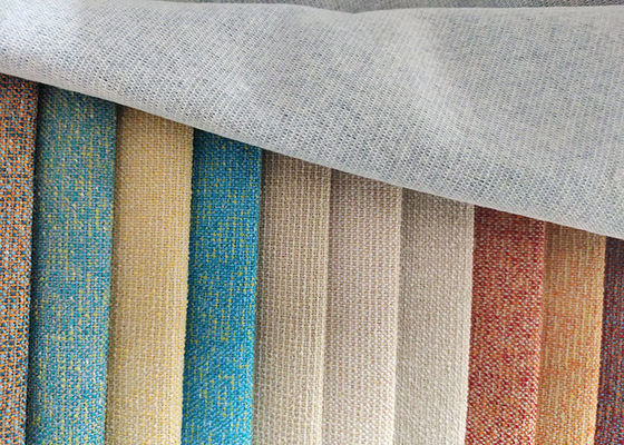 100% Polyester Upholstery Sofa Fabric Soft Plain Yarn Dyed Woven Fabric