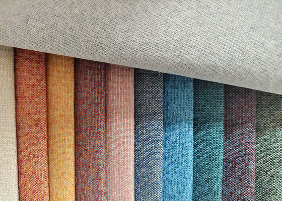 100% Polyester Upholstery Sofa Fabric Soft Plain Yarn Dyed Woven Fabric