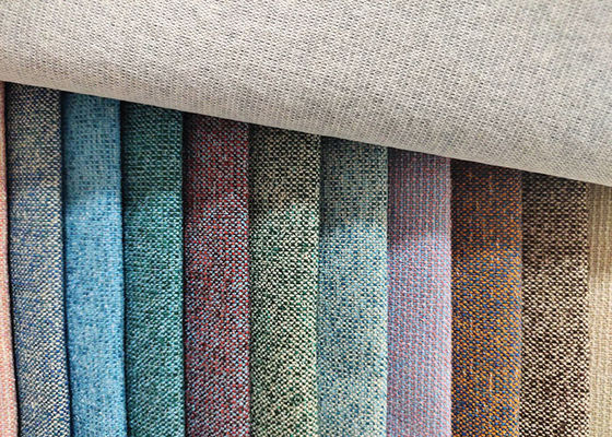 100% Polyester Upholstery Sofa Fabric Soft Plain Yarn Dyed Woven Fabric