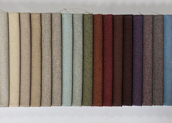 SGS Polyester Linen Upholstery Fabric Home Sewing Woven Knit Fabric