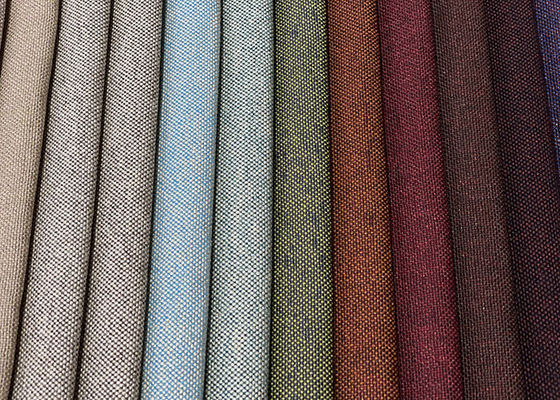 SGS Polyester Linen Upholstery Fabric Home Sewing Woven Knit Fabric