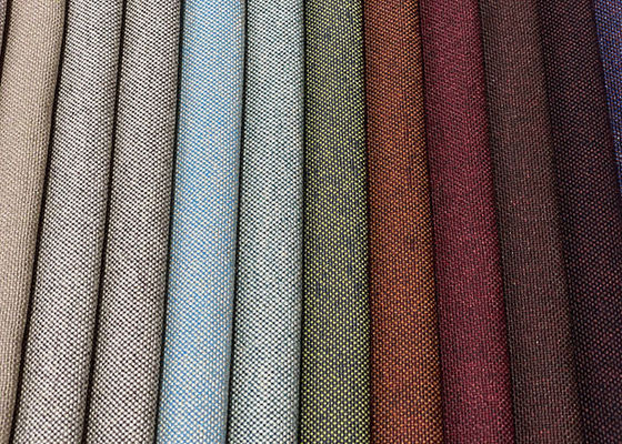 SGS Polyester Linen Upholstery Fabric Home Sewing Woven Knit Fabric