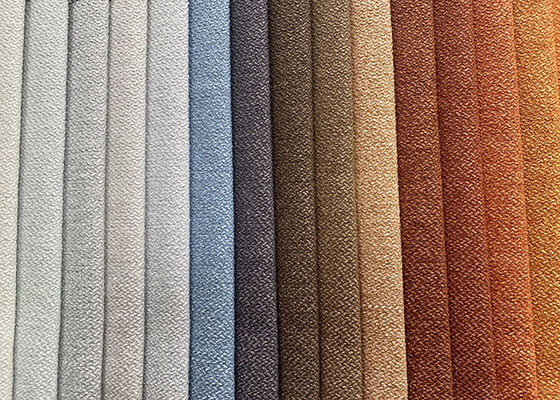 Knitted Linen Sofa Fabric Flame Retardant Faux Linen Fabric Polyester