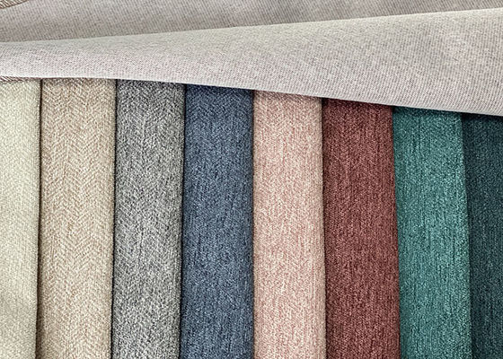 Colorful Chenille Furniture Fabric Polyester Linen Textiles