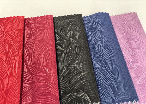 100 Polyester Velvet Sofa Fabric 3D Embossed Velvet Upholstery Fabric