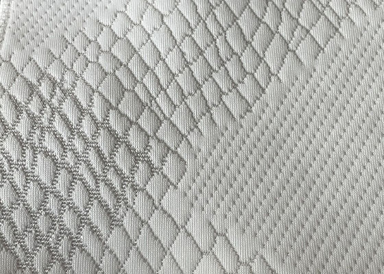 Waterproof Polyester Mattress Fabric , Hometextile Quilted Jacquard Cotton Fabric