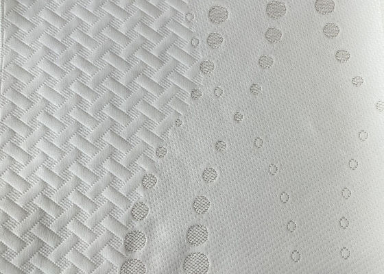 SGS White Cotton Jacquard Fabric Waterproof Polyester Double Knit Fabric