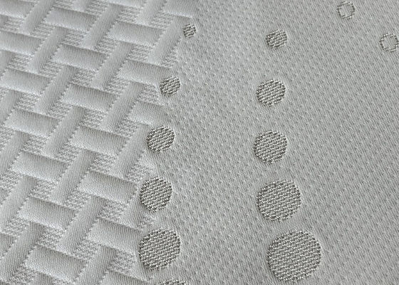 SGS White Cotton Jacquard Fabric Waterproof Polyester Double Knit Fabric