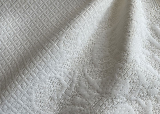 300gsm Off White Jacquard Fabric Polyester White Cotton Jacquard Fabric