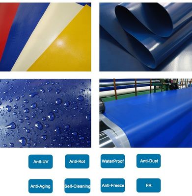 100% Polyester PVC Coated Tarpaulin 650gsm Anti Mildew