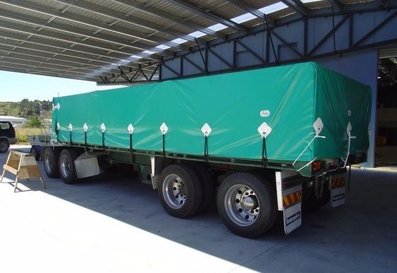 Tear Resistant PVC Coated Tarpaulin , 5m Heavy Duty Truck Tarpaulin