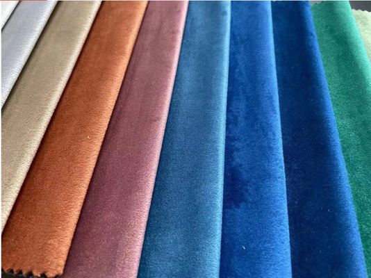 Sofa Felpa Fabric , Tear Resistant Plain Velvet Fabric