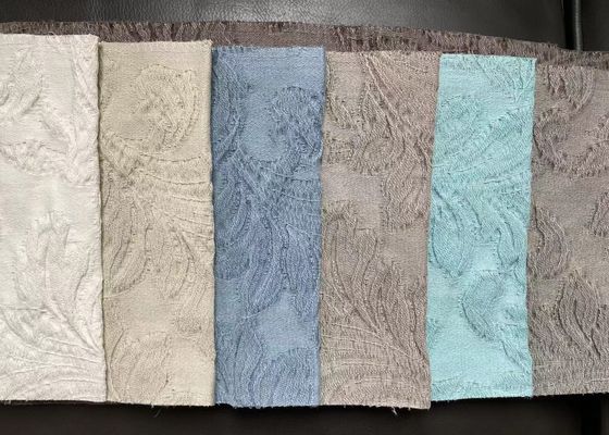 280cm Cotton Linen Jacquard Fabric 100% Polyester Tear Resistant