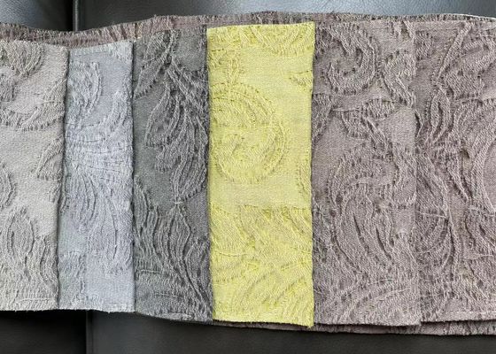 280cm Cotton Linen Jacquard Fabric 100% Polyester Tear Resistant