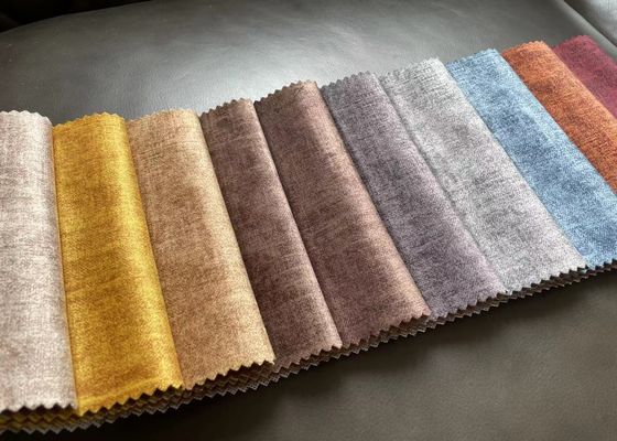 Woven Suede Sofa Fabric , 330gsm Heavy Microsuede Fabric