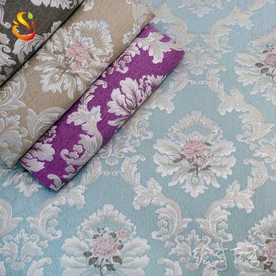 Eco Friendly Jacquard Sofa Fabric Brocade White Cotton Jacquard Fabric