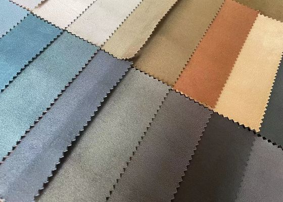 100% Poly Leather Look Velvet Suede Fabric For Sofa Upholstery