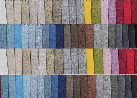 Linen 100% Polyester Upholstery Fabric For Sofa Furniture