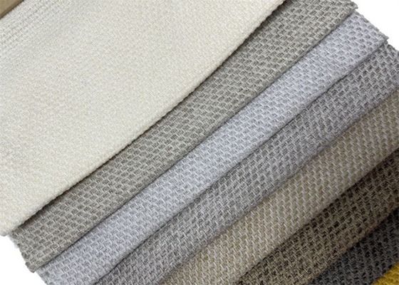 Anti Static Polyester Linen Look Fabric For Sofa 145CM Width