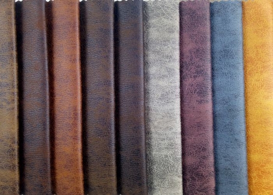 Bronzing Embossed Suede Upholstery Fabric For Sofas Car Cover