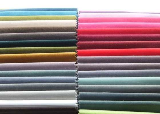 100% Polyester Furniture Velvet Fabric For Sofa Chairs Wrinkle Resistant