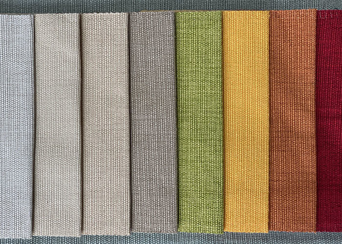 Colorful Linen Sofa Fabric , 280cm Polyester Blend Upholstery Fabric